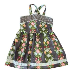 Matilda Jane Hello Lovely Saturday Afternoon Swing Top size 14 Shirt Floral Gray